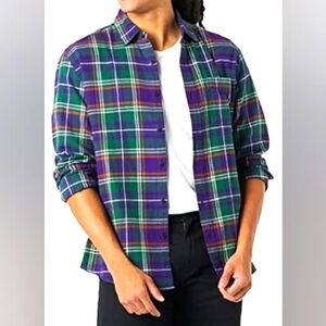 New Amazon Essentials Men's Slim-Fit Long-Sleeve Two-Pocket Flannel Shirt